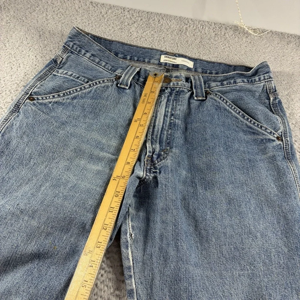 Vintage Levi  Carpenter Jeans Mens 32x32 Distressed Stained Ripped Thrashed